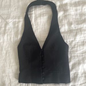 Zara linen blend vest